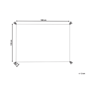 Coperta beige cotone 130 x 180 cm motivo geometri copriletto accogliente accessorio