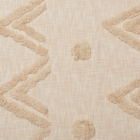 Coperta beige cotone 130 x 180 cm motivo geometri copriletto accogliente accessorio