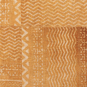 Coperta in cotone giallo e beige, 130 x 180 cm, copriletto, motivo africano, frange, camera da letto, soggiorno