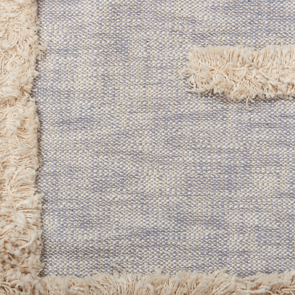 Coperta in cotone grigio e beige 130 x 180 cm copriletto in ricamo fatto a mano accogliente motivo geometrico con nappe