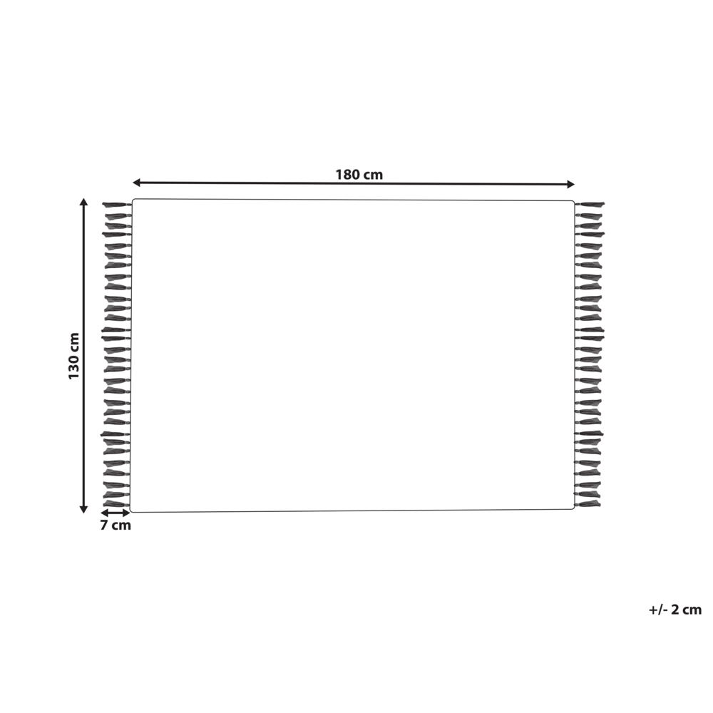 Coperta in cotone grigio e beige 130 x 180 cm copriletto in ricamo fatto a mano accogliente motivo geometrico con nappe