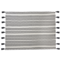 Coperta in cotone bianco e nero 130 x 180 cm copriletto con stampa tribale africana