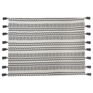 Coperta in cotone bianco e nero 130 x 180 cm copriletto con stampa tribale africana