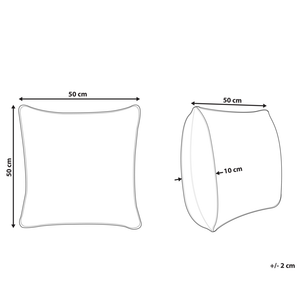 Cuscino sfoderabile in cotone multicolore 50 x 50 cm motivo animale ricamato a mano sfoderabile con imbottitura in stile boho