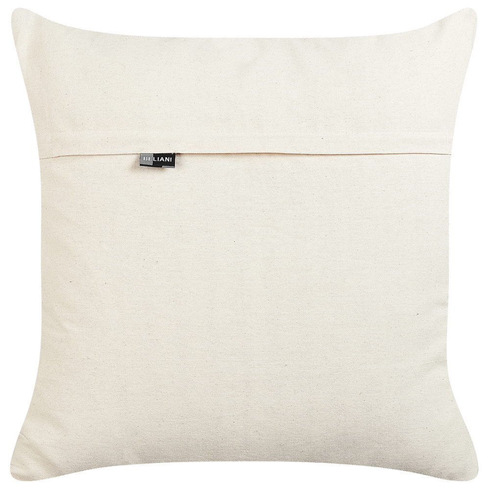 Cuscino sfoderabile in cotone multicolore 50 x 50 cm motivo floreale ricamato a mano sfoderabile con imbottitura in stile boho