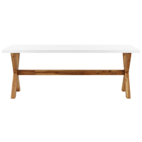 Set da esterno con tavolo in cemento grigio 2 panche 2 sgabelli stile moderno industriale