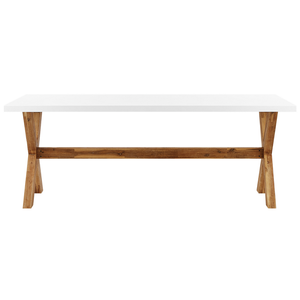 Set da esterno con tavolo in cemento grigio 2 panche 2 sgabelli stile moderno industriale