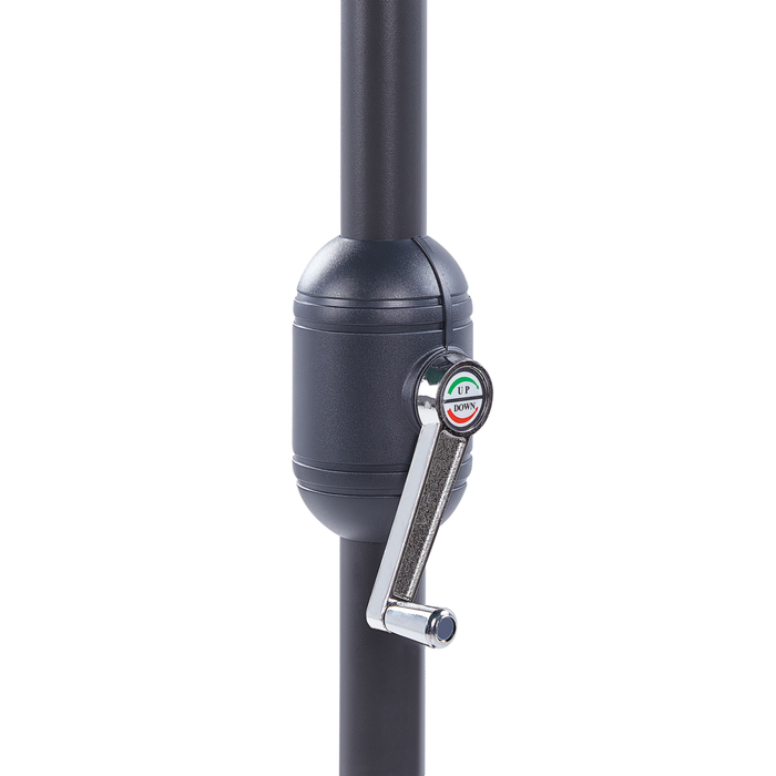 Ombrellone semicircolare da giardino Parasole in poliestere verde acciaio 2,7 m Ombrellone da balcone moderno