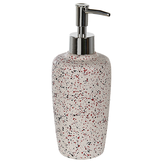 Set di 6 accessori da bagno in vetro di colore bianco nero e rosso moderno scandinavo