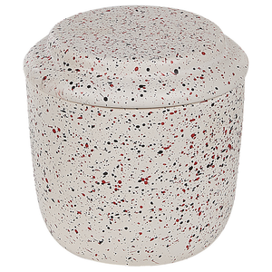 Set di 6 accessori da bagno in vetro di colore bianco nero e rosso moderno scandinavo