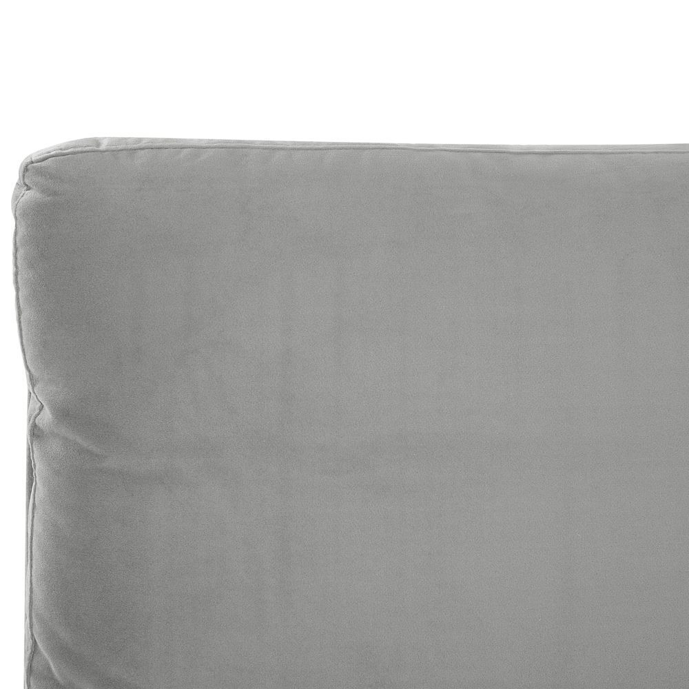 Letto imbottito moderno in velluto di colore grigio 140 x 200 cm moderno elegante