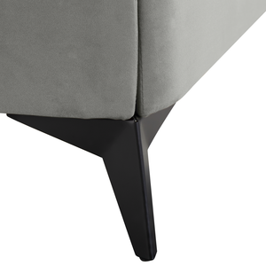 Letto imbottito moderno in velluto di colore grigio 160 x 200 cm moderno elegante