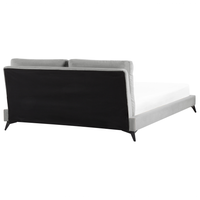 Letto imbottito moderno in velluto di colore grigio 180 x 200 cm moderno elegante