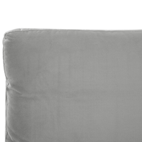 Letto imbottito moderno in velluto di colore grigio 180 x 200 cm moderno elegante