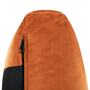 Letto imbottito moderno in velluto di colore arancione 140 x 200 cm moderno elegante