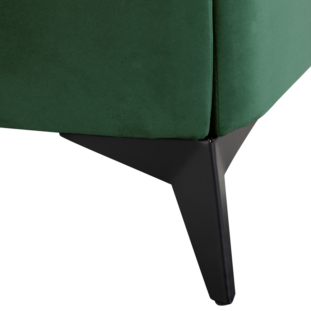 Letto imbottito moderno in velluto di colore verde 140 x 200 cm moderno elegante