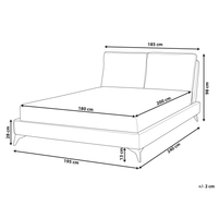 Letto imbottito moderno in velluto di colore verde 180 x 200 cm moderno elegante