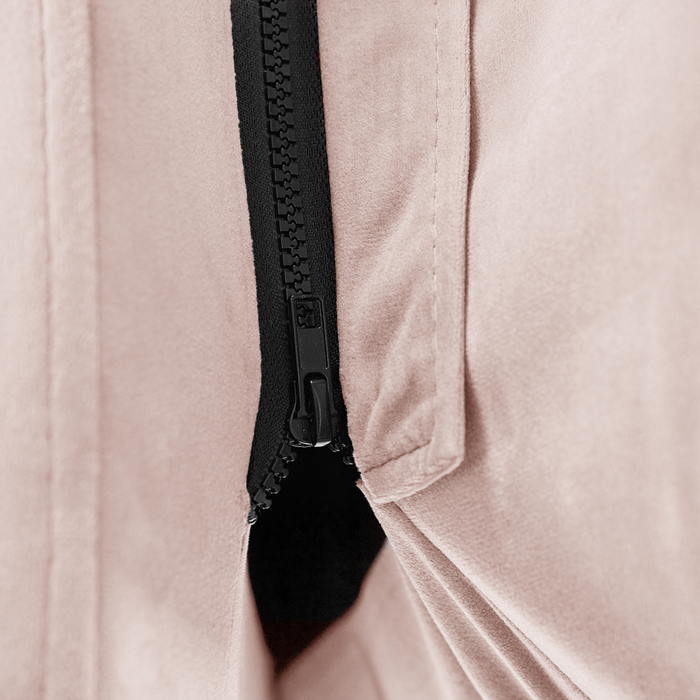 Letto imbottito moderno in velluto di colore rosa 140 x 200 cm moderno elegante