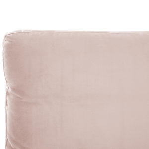 Letto imbottito moderno in velluto di colore rosa 160 x 200 cm moderno elegante