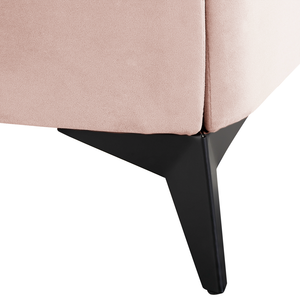 Letto imbottito moderno in velluto di colore rosa 160 x 200 cm moderno elegante