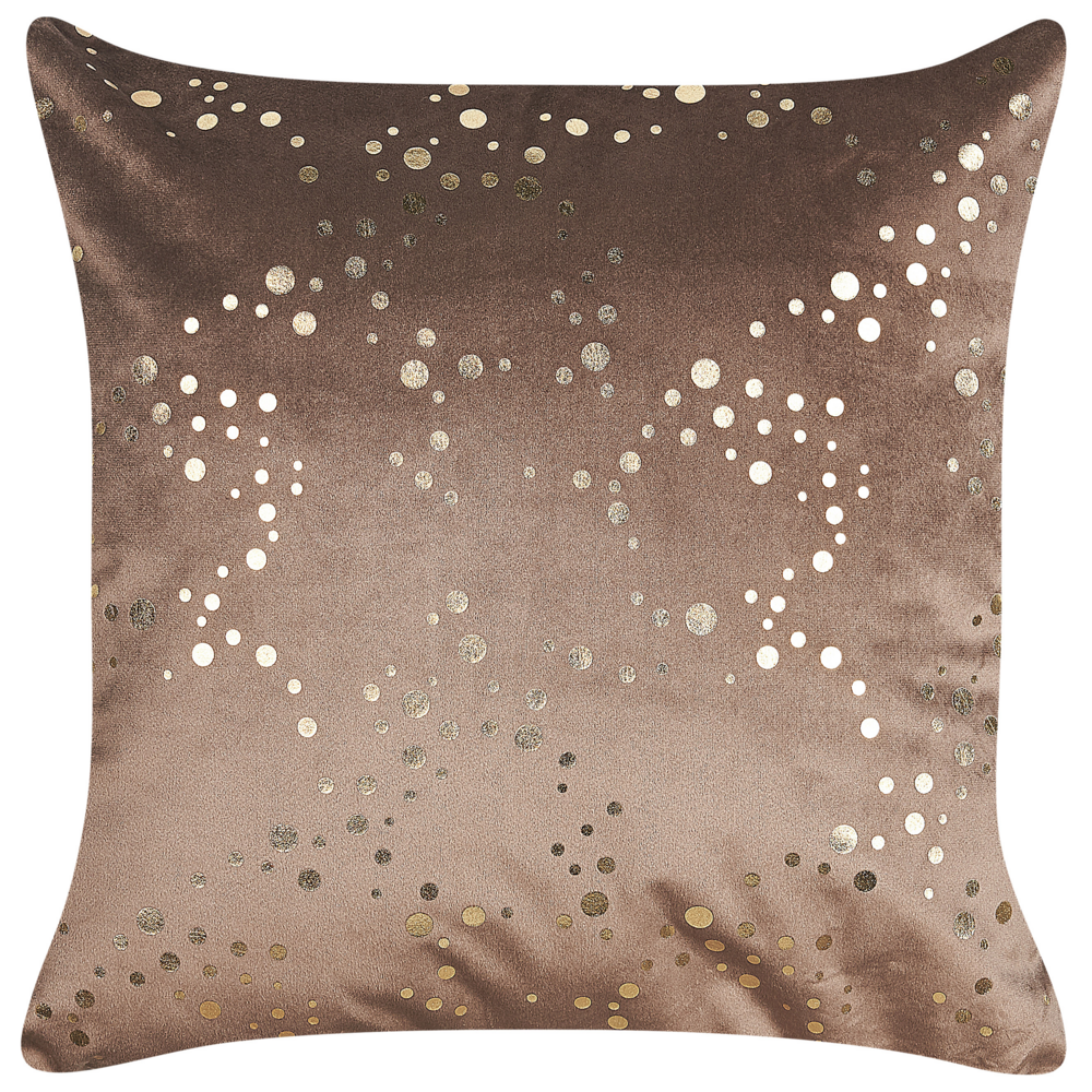 Set di 2 cuscini decorativi velluto marrone 45 x 45 cm Accessori per la decorazione glamour