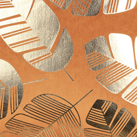 Set di 2 cuscini decorativi velluto arancione 45 x 45 cm Foglia d'oro stampa Accessori arredo glamour