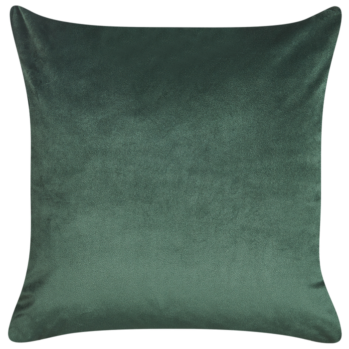 Set di 2 cuscini decorativi velluto verde 45 x 45 cm Foglia d'oro stampa Accessori arredo glamour