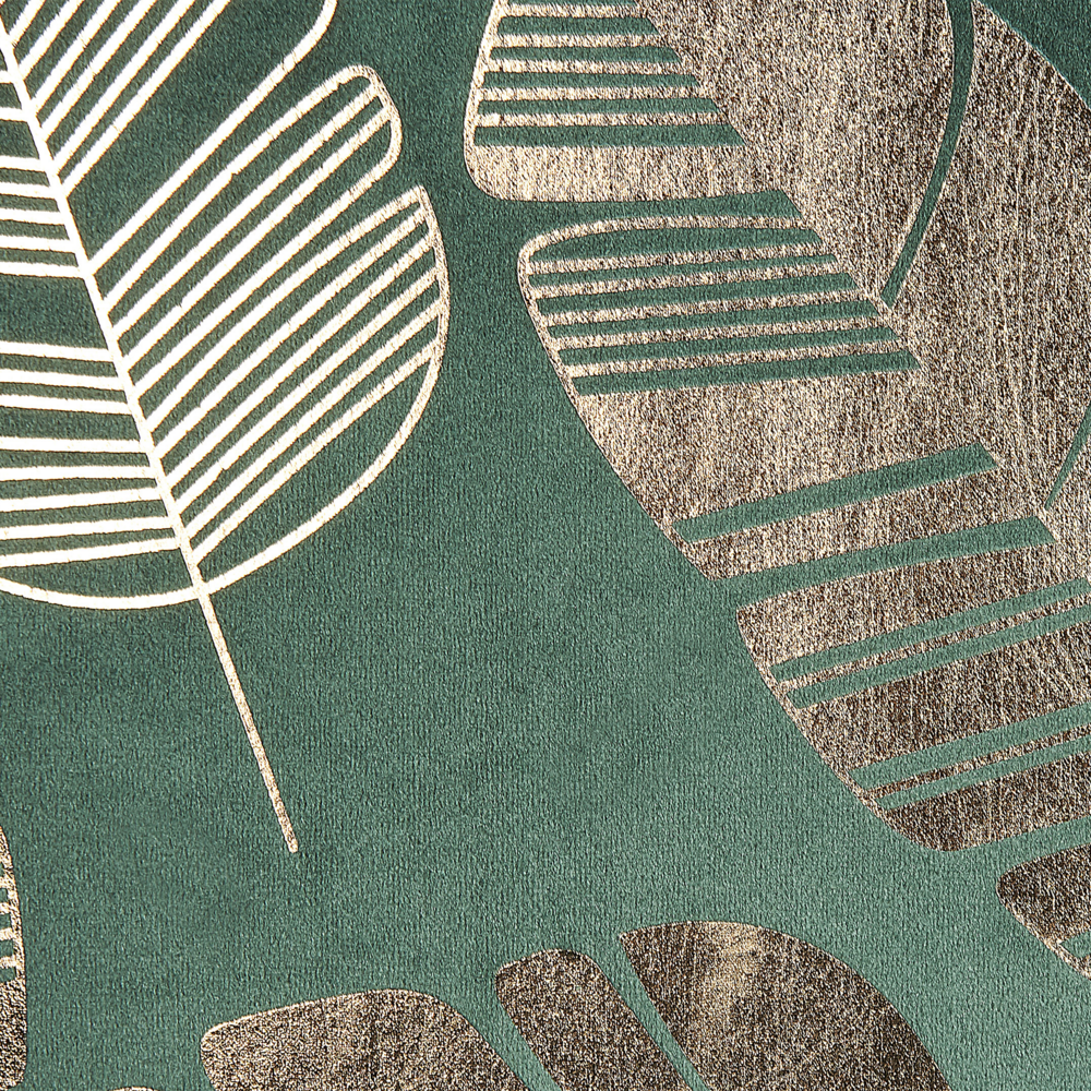Set di 2 cuscini decorativi velluto verde 45 x 45 cm Foglia d'oro stampa Accessori arredo glamour