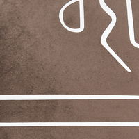 Set di 2 cuscini decorativi velluto Marrone 45 x 45 cm Volto motivo Stampa Glamour Decor Accessori