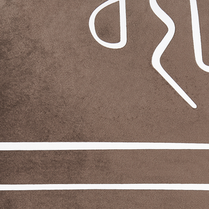 Set di 2 cuscini decorativi velluto Marrone 45 x 45 cm Volto motivo Stampa Glamour Decor Accessori