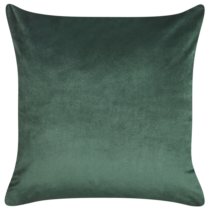 Set di 2 cuscini decorativi velluto Verde 45 x 45 cm Stampa motivo Viso Accessori decorativi Glamour