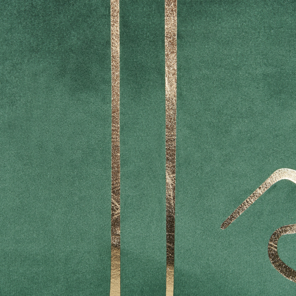 Set di 2 cuscini decorativi velluto Verde 45 x 45 cm Stampa motivo Viso Accessori decorativi Glamour