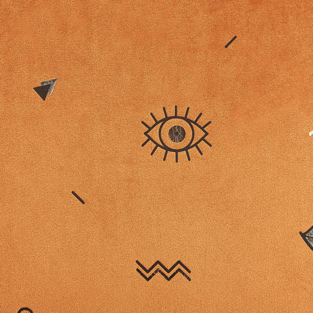 Set di 2 cuscini decorativi velluto Arancione 45 x 45 cm motivo Occhi Accessori decorativi Glamour