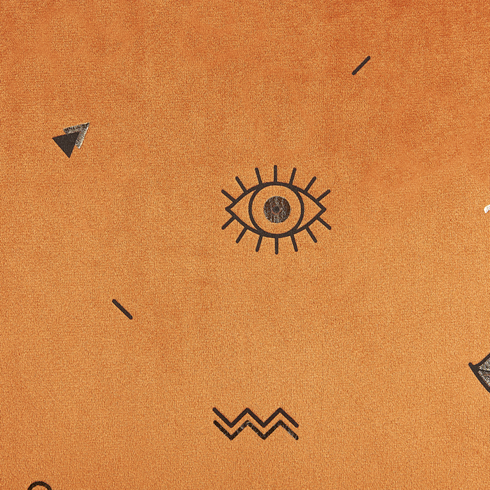 Set di 2 cuscini decorativi velluto Arancione 45 x 45 cm motivo Occhi Accessori decorativi Glamour