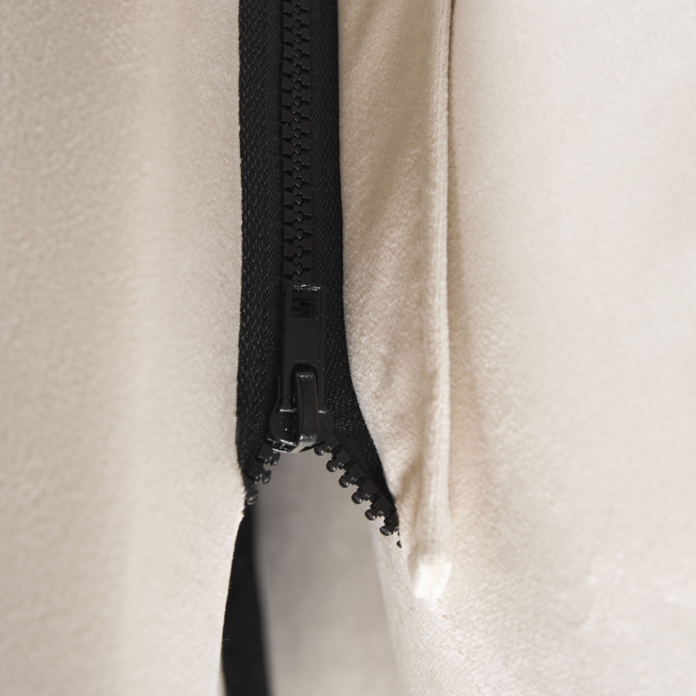 Letto matrimoniale con contenitore velluto di colore beige 140 x 200 cm elegante glamour romantico