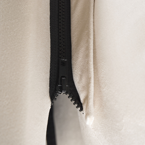 Letto matrimoniale con contenitore velluto di colore beige 140 x 200 cm elegante glamour romantico