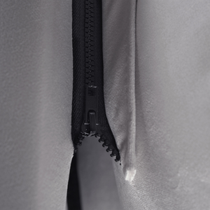 Letto matrimoniale con contenitore velluto grigio chiaro 140 x 200 cm