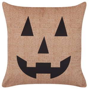 Cuscino Decorativo Velluto Beige 45 x 45 cm Quadrato Moderno Accessori Decorativi Per Halloween