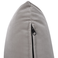 Letto matrimoniale con contenitore velluto grigio chiaro 160 x 200 cm