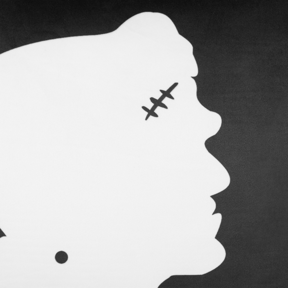 Cuscino decorativo velluto nero fantasia Frankenstein 45 x 45 cm Quadrato Accessori Halloween Decorazione