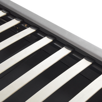 Letto matrimoniale con contenitore velluto grigio chiaro 180 x 200 cm