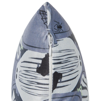 Set di 2 cuscini decorativi in velluto grigio fantasmi 45 x 45 cm quadrati moderni accessori per la decorazione autunnale di Halloween