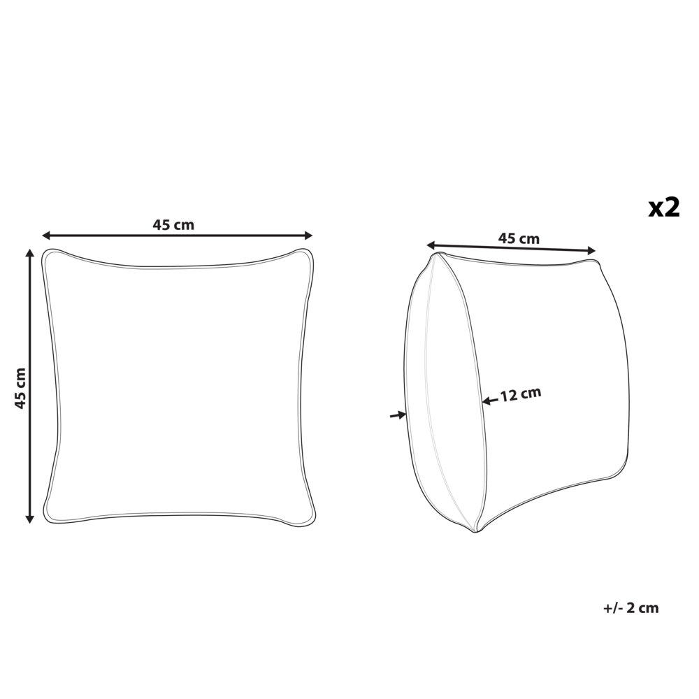 Set di 2 cuscini decorativi in velluto grigio fantasmi 45 x 45 cm quadrati moderni accessori per la decorazione autunnale di Halloween