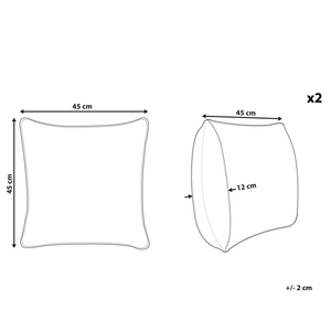 Set di 2 cuscini decorativi in velluto grigio fantasmi 45 x 45 cm quadrati moderni accessori per la decorazione autunnale di Halloween