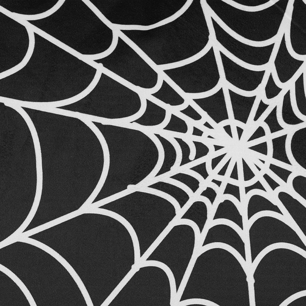 Cuscino decorativo in velluto nero motivo ragnatela 45 x 45 cm quadrato moderno accessori per la decorazione autunnale di Halloween
