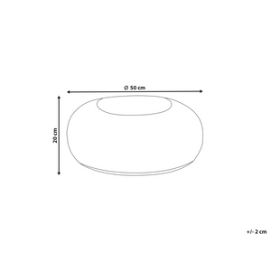 Pouf colore beige naturale intreccio in juta ⌀ 50 cm dalla forma rotonda stile boho cuscino da pavimento