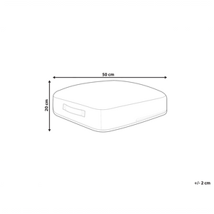 Pouf multicolore ⌀ 50 cm dalla forma quadrata con motivo astratto cuscino da pavimento salotto