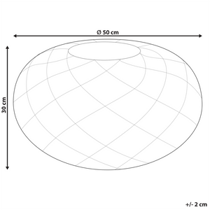 Pouf in cotone imbottito 50 x 30 cm beige con motivo macramé stile boho per camera da letto o soggiorno