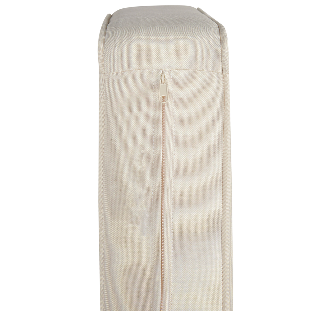 Divano da giardino in legno di acacia 76 cm beige chiaro cuscino da seduta con imbottitura a doghe design patio esterno stile moderno