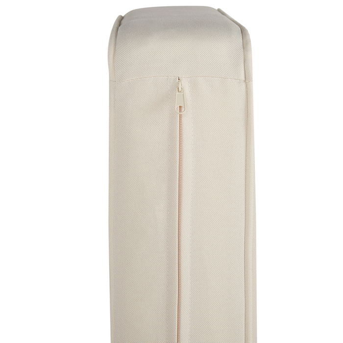 Divano da giardino in legno di acacia 76 cm beige chiaro cuscino da seduta con imbottitura a doghe design patio esterno stile moderno